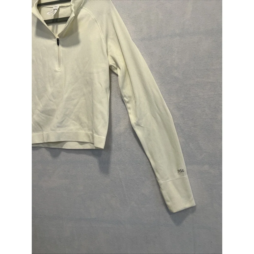 Ivory Women's 1/2 Zip Cropped DSG ACTIVE SWEATER Large‎